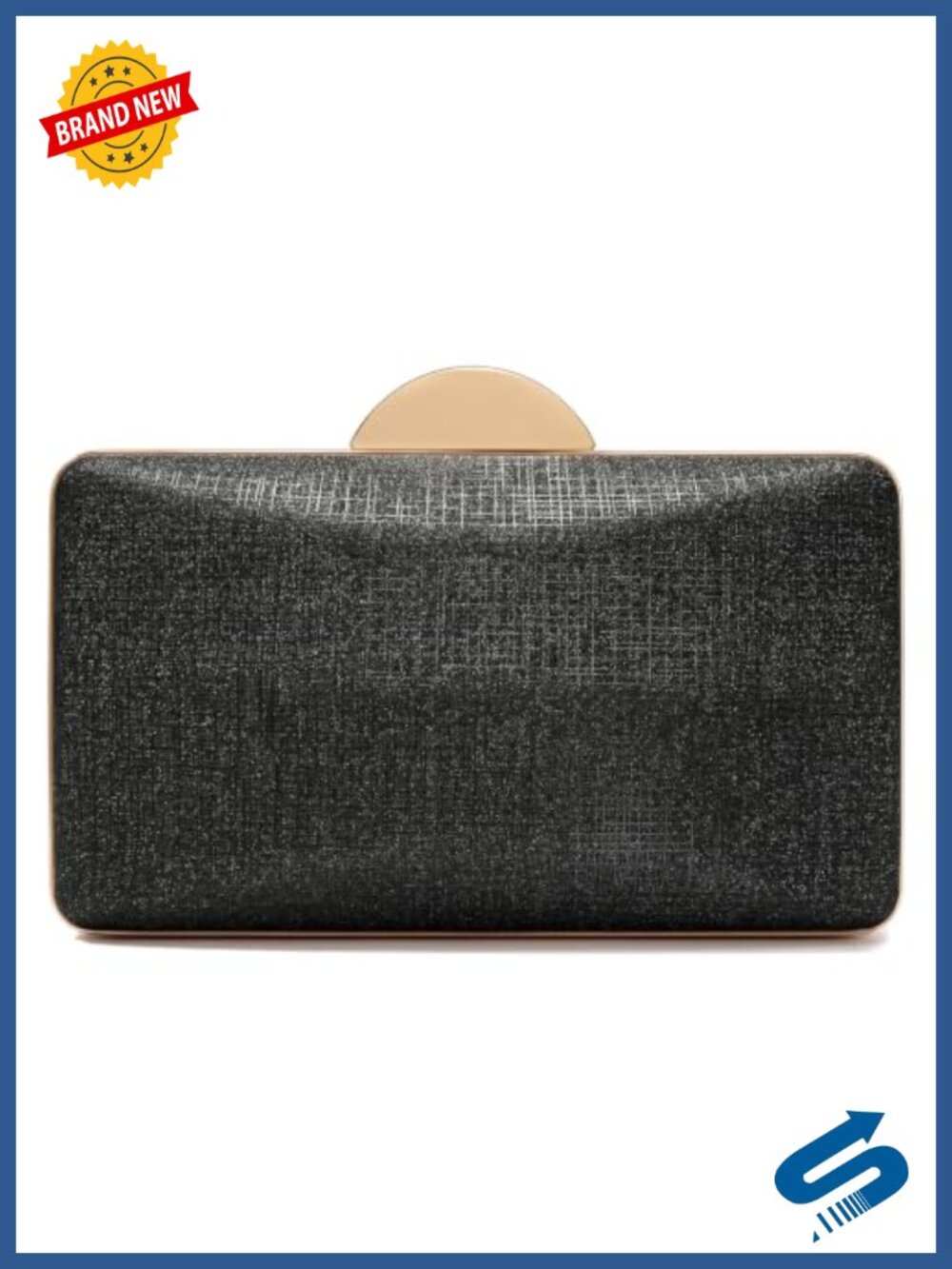 Hard Shell Clutch Purse with Detachable Chain Strap Evening Bag